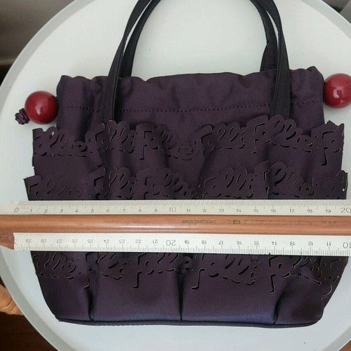 Folli Follie Handbag like new, purple with red beads