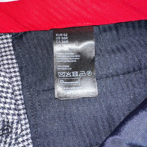 Wool plaid pants H&M size 52, like new, pack of two