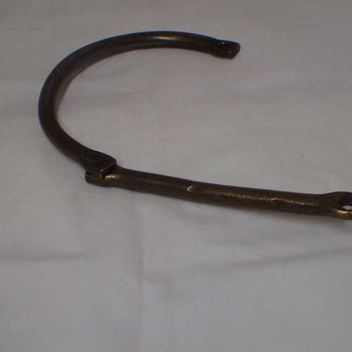 Vintage brass D-type locking ring used for military bags