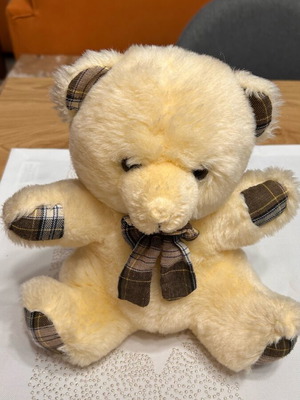 Stuffed teddy bear like new, about 25 centimeters