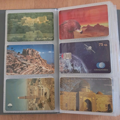 Collection of 120 used phone cards from around the world
