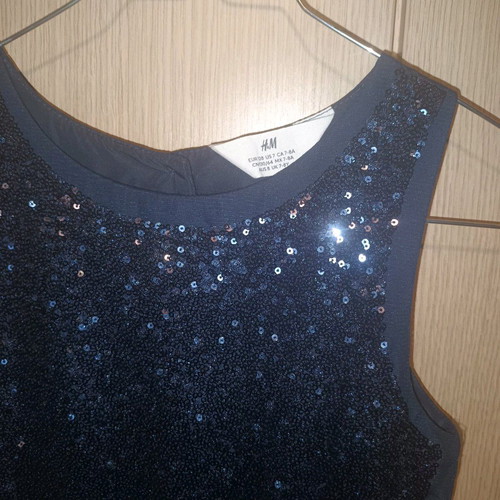 H&M Blue Dress like new, No 128 with sequins and tulle