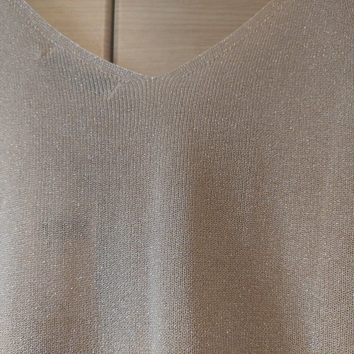 MNG Gold Knit Crop Top Size Small New