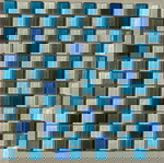  ΓΥΑΛΙΝΗ ΨΗΦΙΔΑ CUBIC BLUE