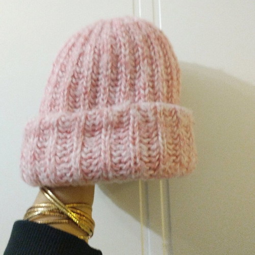 Handmade pink hat like new, size M