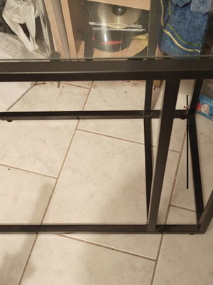 Pc table like new, fits under furniture or bed