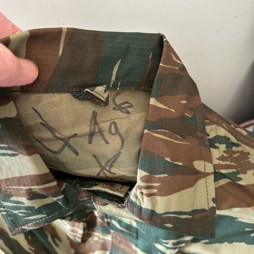 Vintage camouflage uniform small new with marker stain
