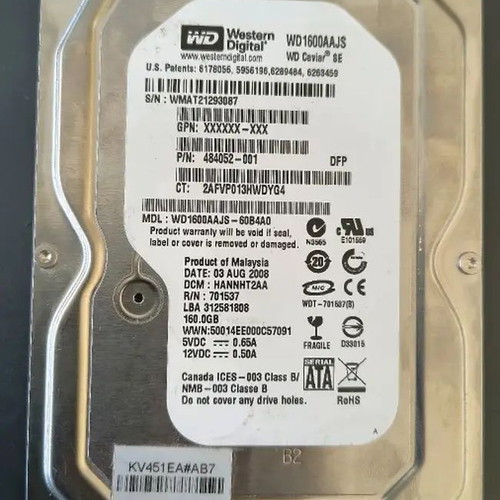 4 mechanical 160GB SATA hard drives, excellent condition