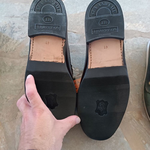 J. Harrison Handsewn USA Loafers size 41 new, cognac