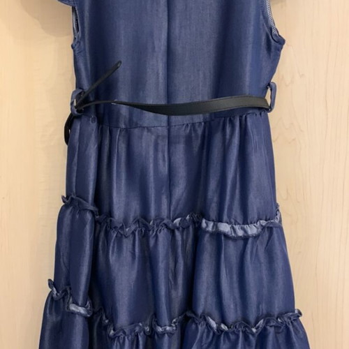 Girls' dress blue like new, sizes 122-128 cm