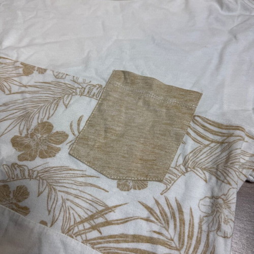 Zara Man men's T-shirt S like new with tropical design and pocket