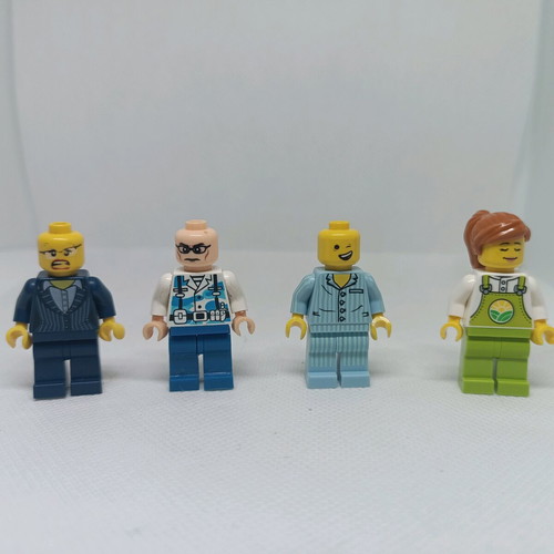 Lego figures 4 pieces like new, farmer, doctor, teacher