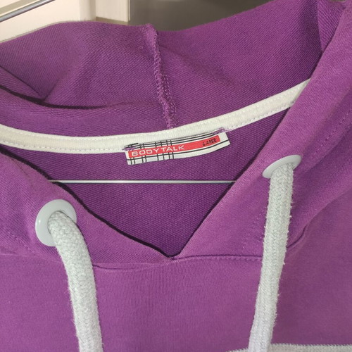 Body Talk sleeveless hoodie purple-gray size L,M like new