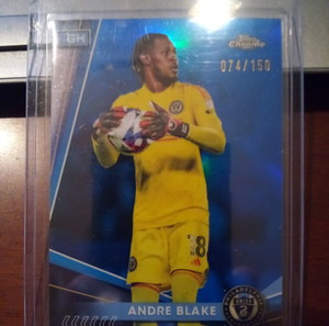 2024 Topps Chrome MLS Blue Wave Refractor Andre Blake Philadelphia