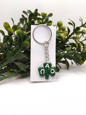 Handmade Panathinaikos keychain made of polymer clay new