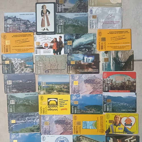 Phone cards like new from 1993 to 2004, pack of 282 pieces