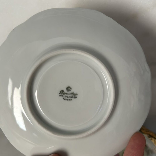 Vintage Bareuther Waldsassen Bavaria porcelain plates and platter