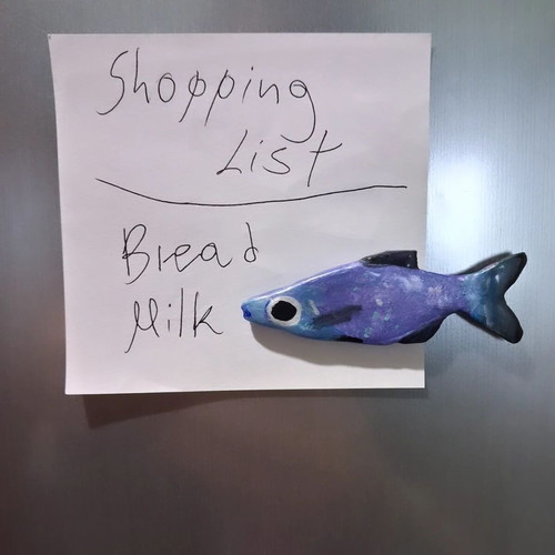Handmade fish magnets new, set of 7 pieces