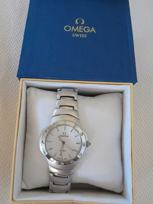 Omega wristwatch, grey, unisex