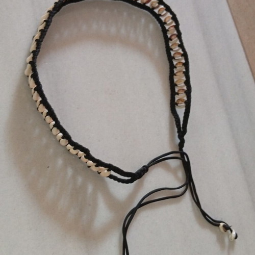 Boho handmade belt with real shells macrame style, like new