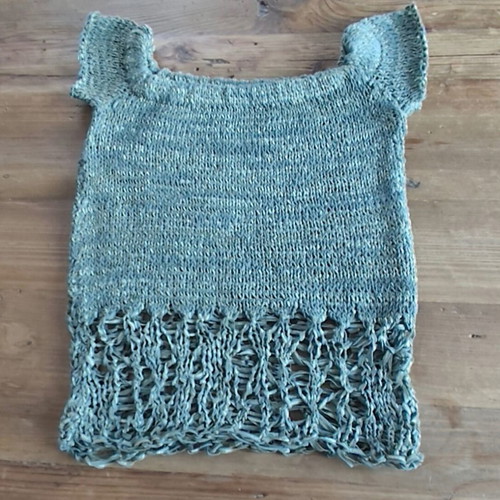 Knitted top like new, green, size S