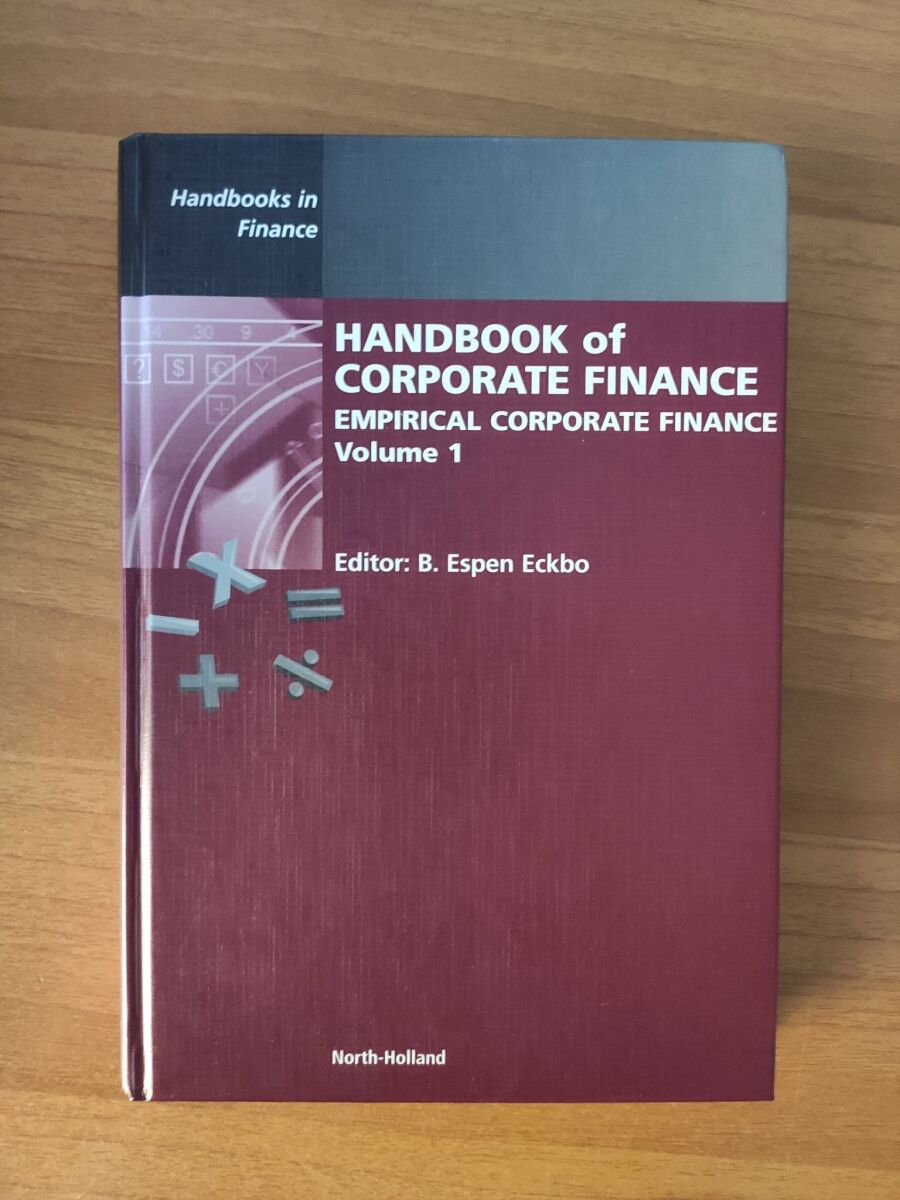 Handbook of Corporate Finance, Volume1