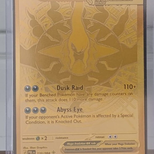 Mega Darkrai EX Gold Pokémon card new