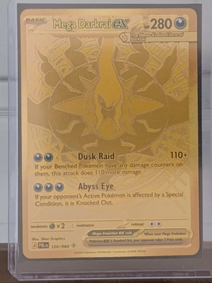 Mega Darkrai EX Gold Pokémon card new