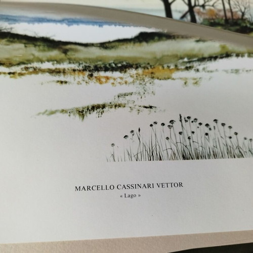 Set of 4 Paesaggi lithographs by Marcello Cassinari refurbished