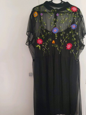 Asos mini dress like new with tulle and floral, size 54