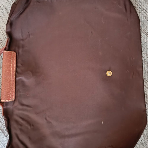 Longchamp document and laptop clutch like new, dark brown