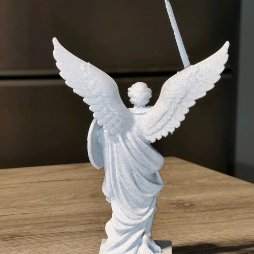 3D Printed Archangel Michael Statue New with Marble Look