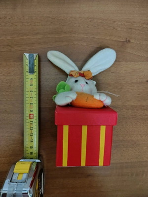Paper gift box new with plush bunny