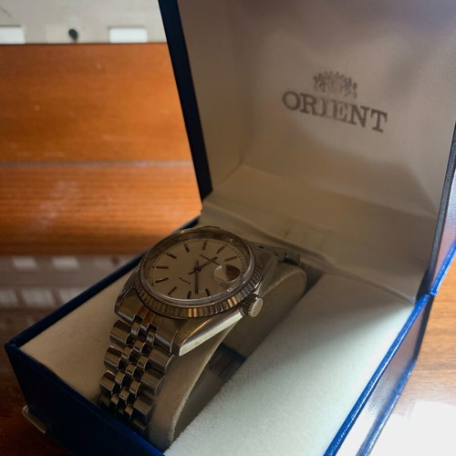 Charles Delon Datejust 36mm quartz watch used, vintage style