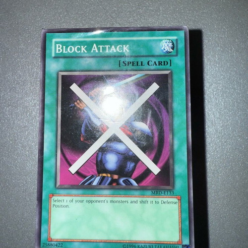 Block Attack Yugioh card new, Near Mint