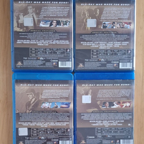 James Bond 007 Blu-ray collection of 4 movies with Greek and Bulgarian subtitles, like new