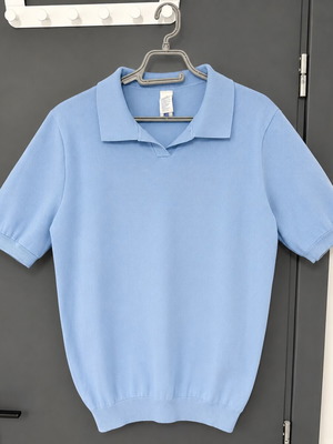 Men's Polo T-Shirt blue, size L, used