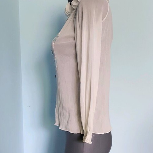 Mesh Decorated Blouse with Open Shoulders, Like New, Sizes M-3XL