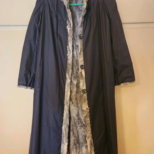 Vintage Astrakhan Fur Kastoria Reversible Large Like New