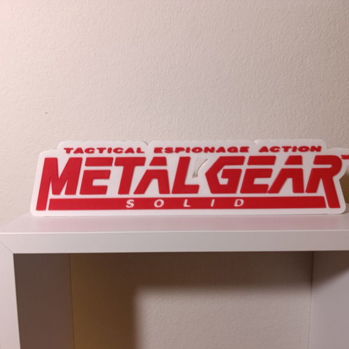 Metal Gear Solid Logo 3D printed display new, decorative