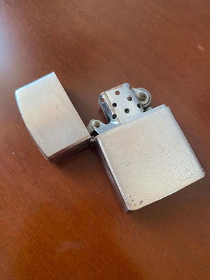 Star windproof lighter, brushed chrome finish
