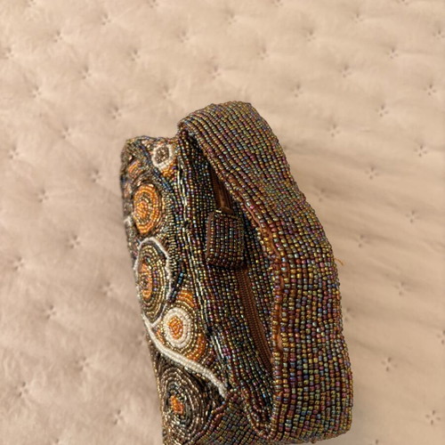 Evening bag with beads like new, colorful