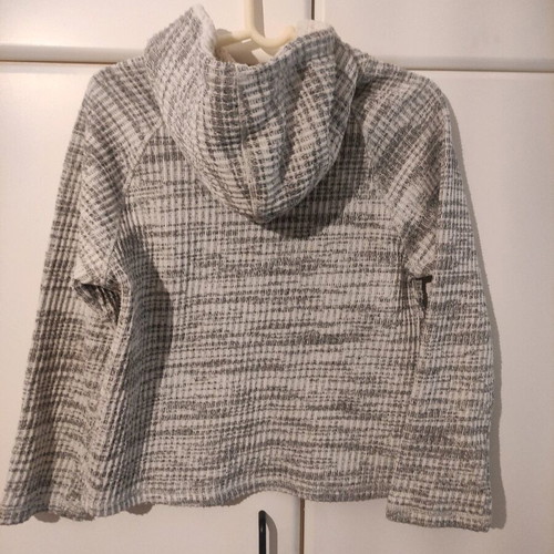 Oysho sweatshirt like new, gray, with fur on hood