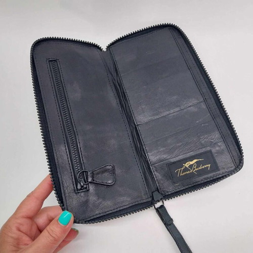 Портфейл Thomas Burberry черен кожен като ново