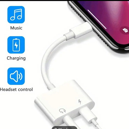 Lightning adapter for headphones 3.5mm and charging