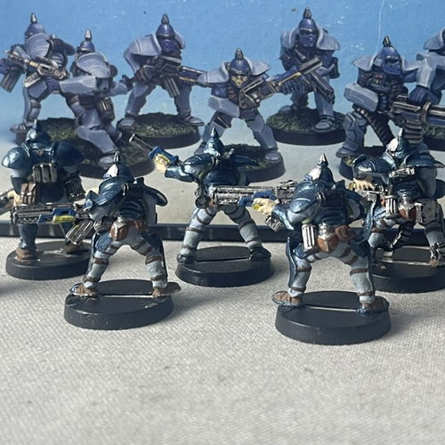 Warzone Target Games Bauhaus Hussars metal miniatures used with box