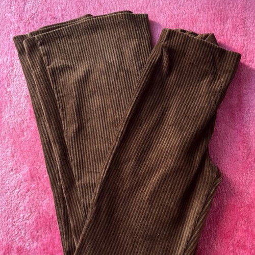 Bershka Corduroy Pants Brown Flared Size M Like New