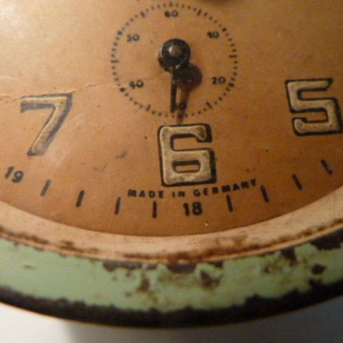 Old German alarm clock used