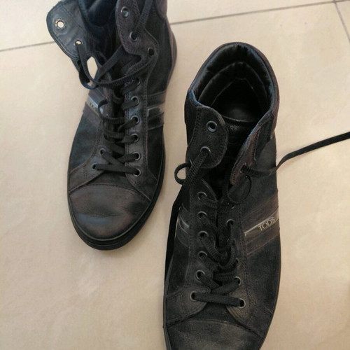 Tod's men's boots used, brown, made in Italy