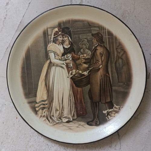 Handpainted ceramic plates set of 2